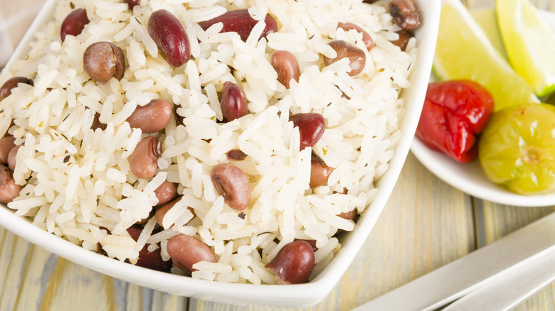 traditional Jamaican rice and peas