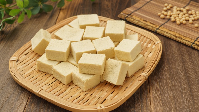 Plate of tofu