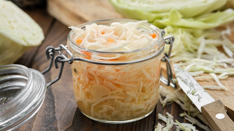 Coleslaw in sealable jar