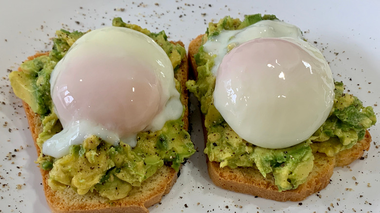 Sous vide egg with avocado toast