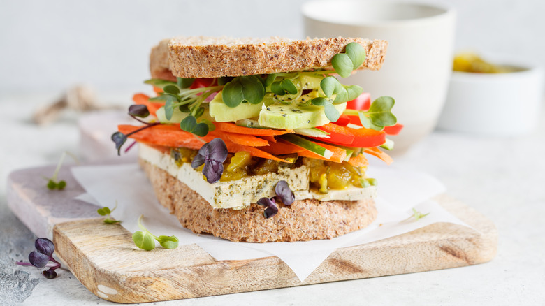 Healthy vegetable sandwich