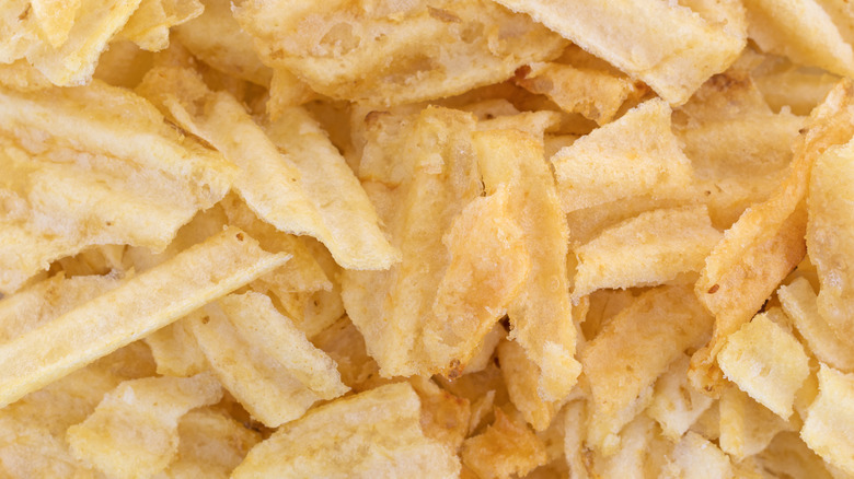 Crushed potato chips