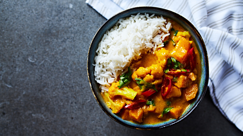 Sweet potato curry with rice