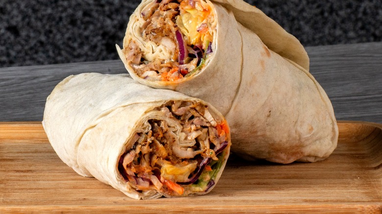 Mushroom shawarma wrap 