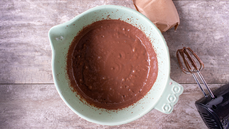 Instant pudding mix in bowl