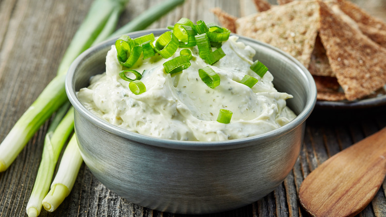 creamy dip in a bowl