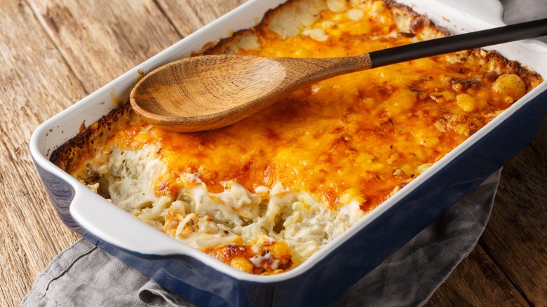 casserole with cheese