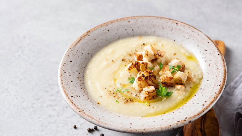 cream soup in a bowl