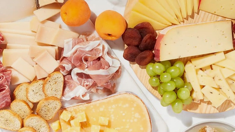 Cheese and meat platter