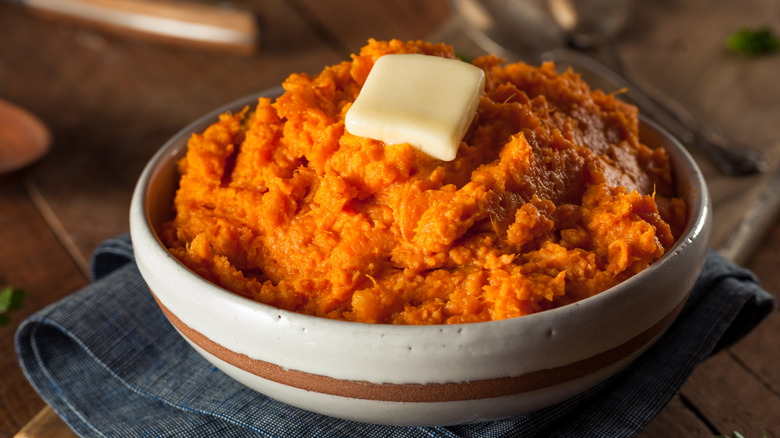 Mashed sweet potatoes