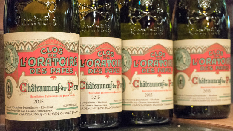 bottles of Châteauneuf-du-Pape