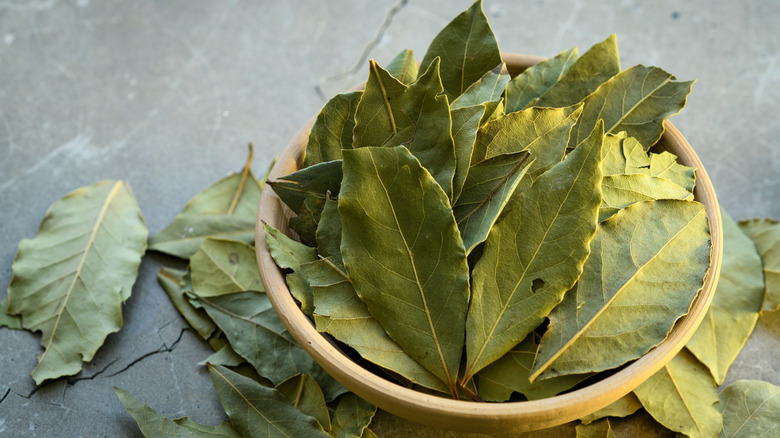 pile of bay leaves