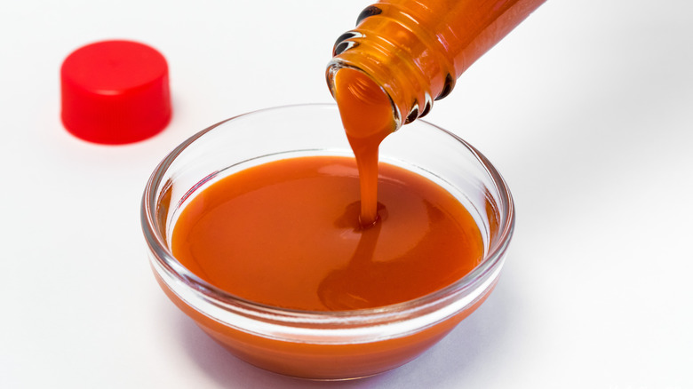 hot sauce in glass bowl