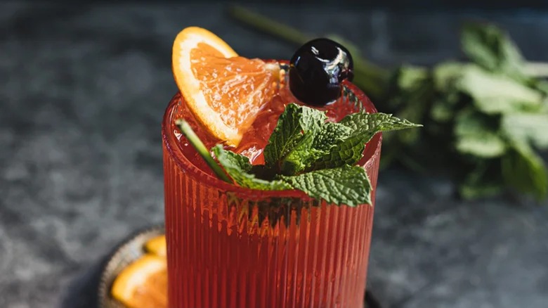 Grown-Up Shirley Temple Mocktail in a glass