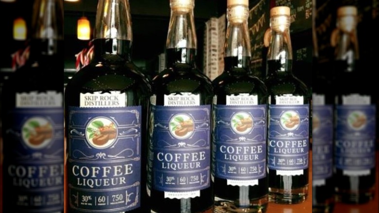 Row of Skip Rock coffee liqueur