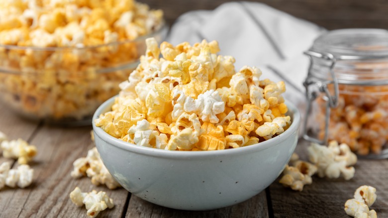 popcorn in a bowl