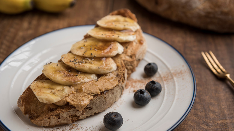 sourdough with peanut butter