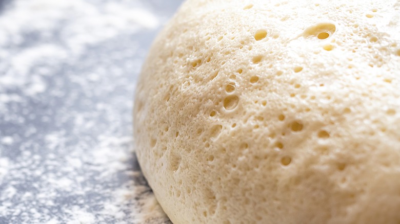 Sourdough bread on counter