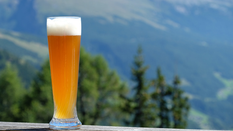 Hefeweizen in traditional glass