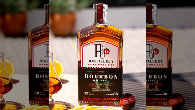 R6 Distillery bourbon whiskey bottle