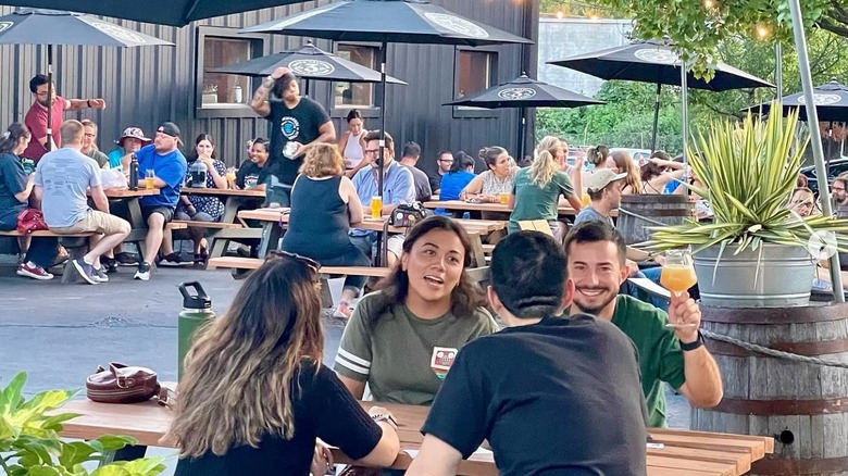 Patio at Three Taverns Brewery 