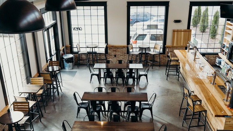 Interior of Variant Brewing taproom 