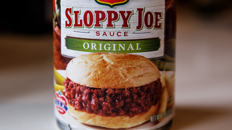 Can of sloppy joe sauce