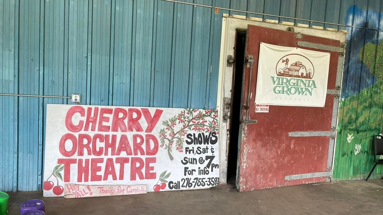 Sign for Cherry Orchard Theater