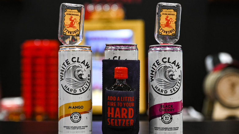 Fireball whisky in White Claw hard selzter