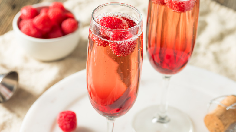 Berries in wine glass