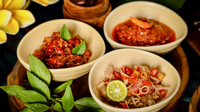 Balinese sambal dishes