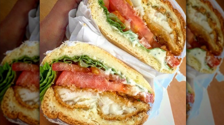 Crunch fish sandwich