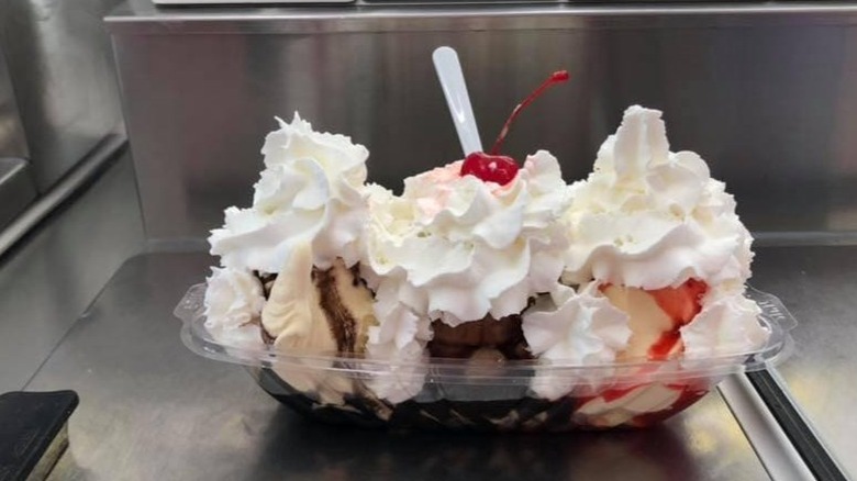 banana split on a table 