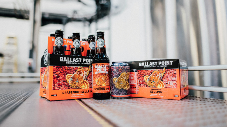 A display of Grapefruit Sculpin IPA