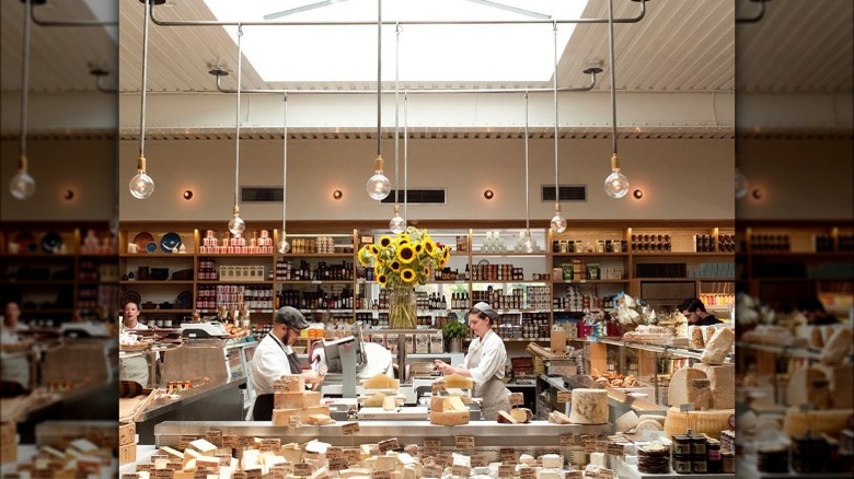 Cheese section at Farmshop