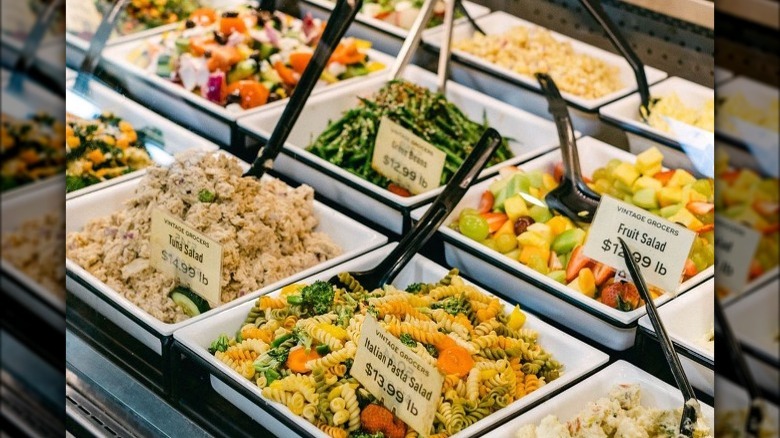 Salad bar at Vintage Grocers