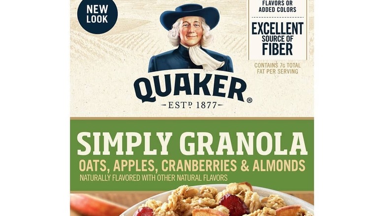 quaker simply granola box