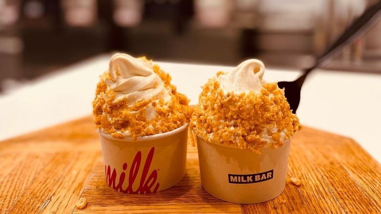 Two cups of Milk Bar ice cream