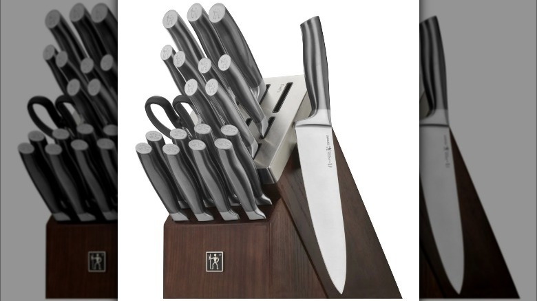 JA Henckels knife set in a wooden block