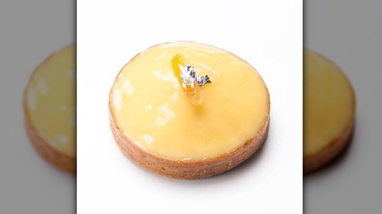 citrus tart with silver