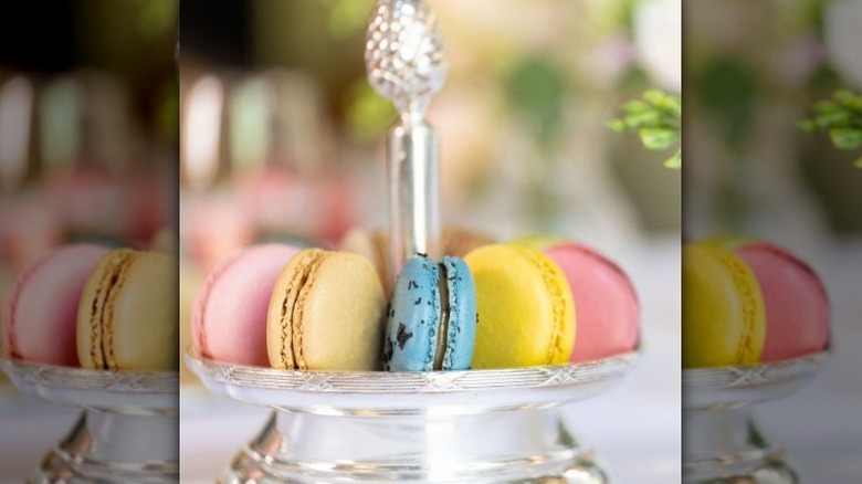 pastel colored macarons