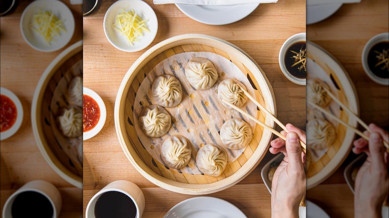 Soup dumplings and sauces