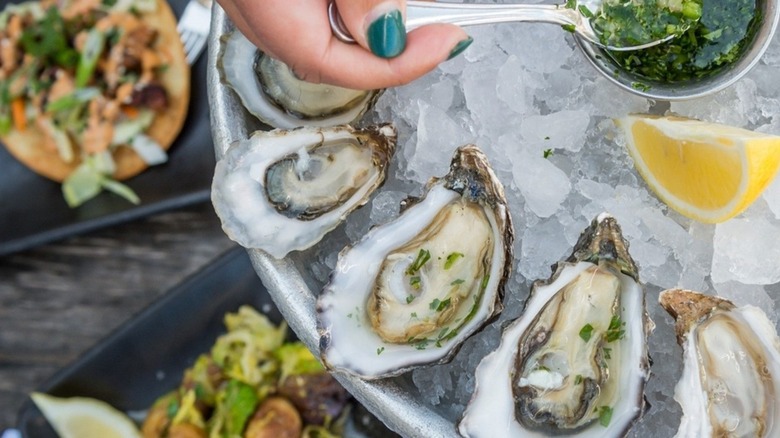 Oyster on the half shell