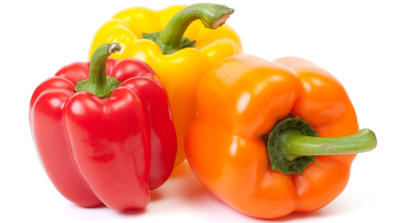 Three bell peppers