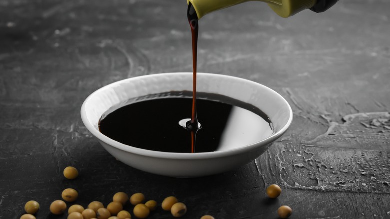 Bowl of soy sauce