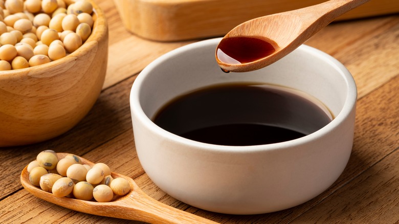 soy sauce and beans