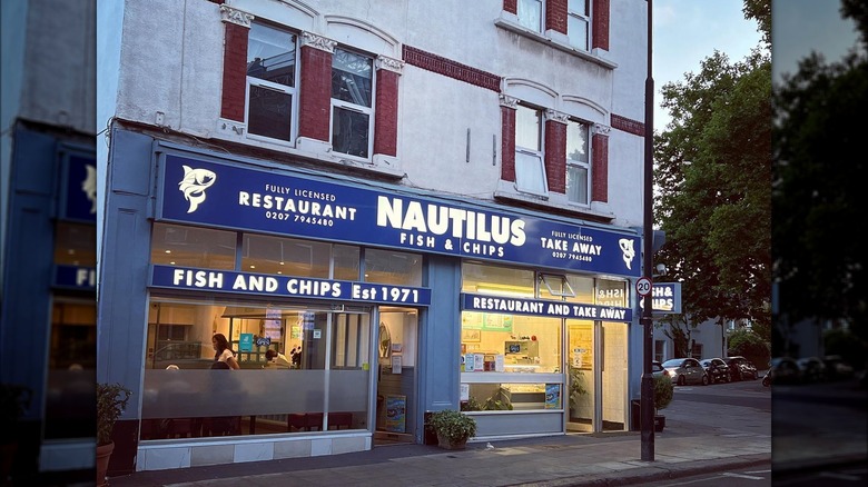 outside of Nautilus fish and chips