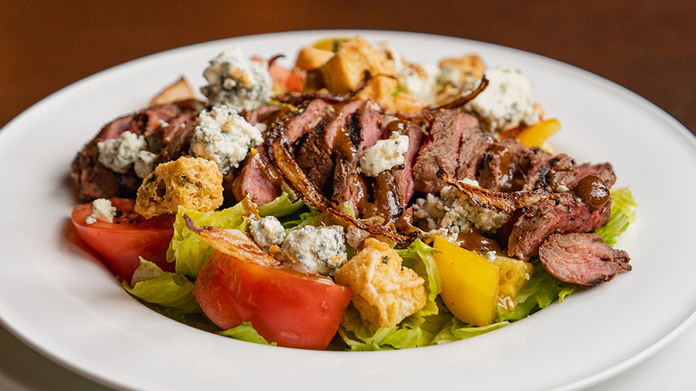 Bohanan's steak salad on plate