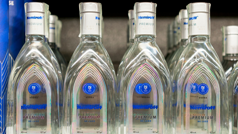 Bottles of Nemiroff Vodka 