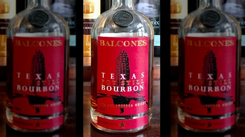 Balcones Pot Still Bourbon on table